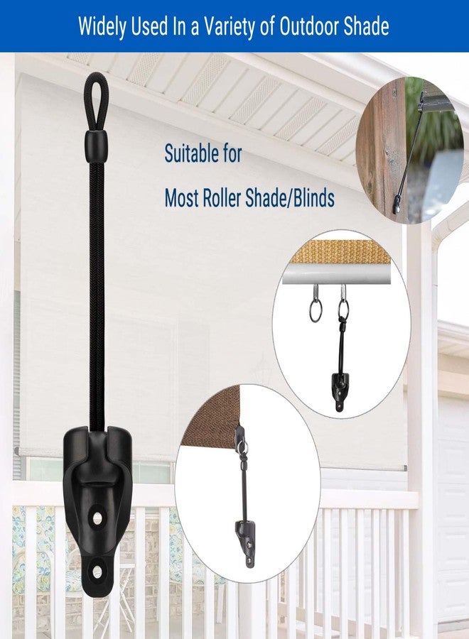 IVYSUN Replacement Shade Parts Ultra Long Bungee Tie Down Kit for Coolaroo Exterior Roller Sun Shade/Blinds,Outdoor/Indoor Roller Up Blinds and Canopy/Pergola Covers (Black,8inch) - Image 5